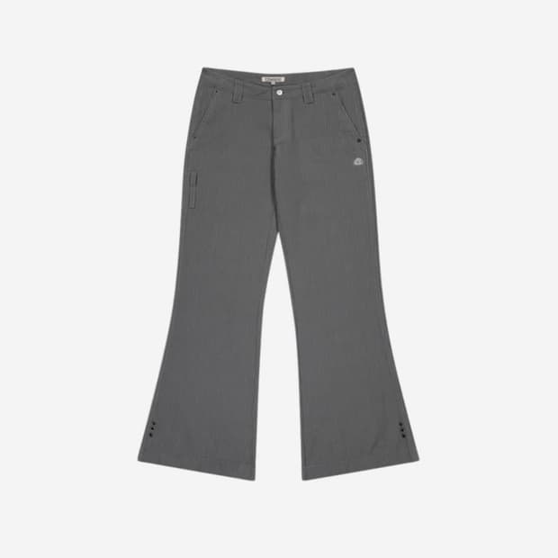 코이세이오 로우라이즈 스트라이프 부츠컷 그레이