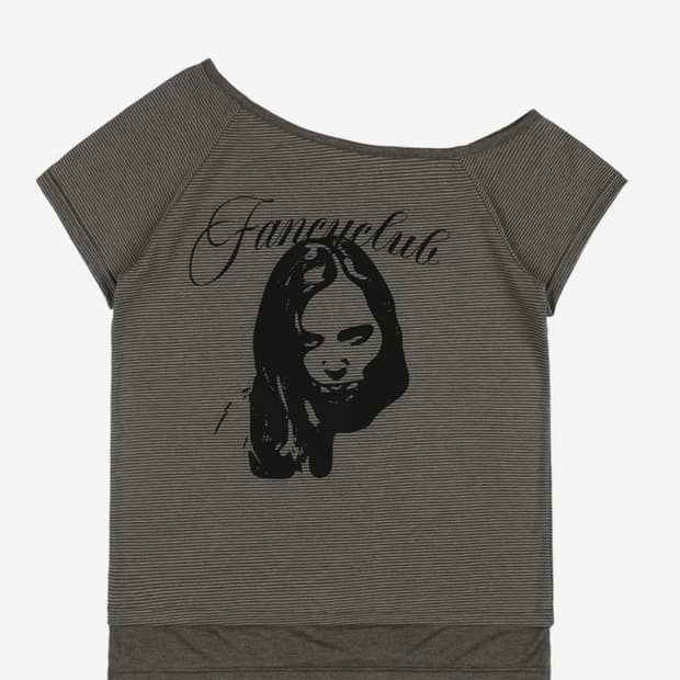 팬시클럽 미스틱 원 숄더 티 (BROWN)