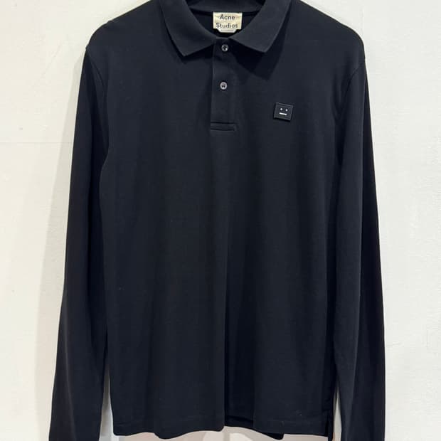 Acne Studios 블랙 긴팔 폴로 S