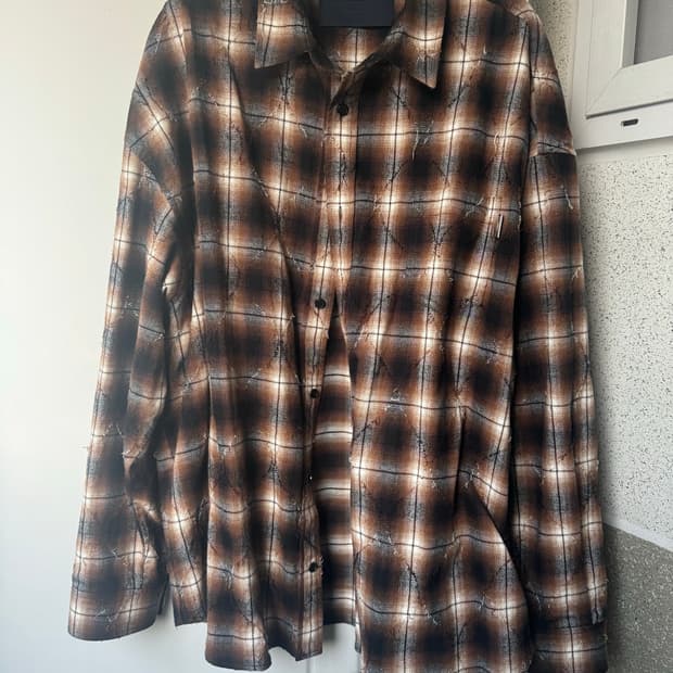 준지 아가일 브라운 셔츠 52