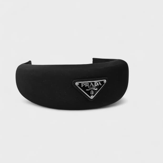 프라다 리나일론 헤어밴드 블랙