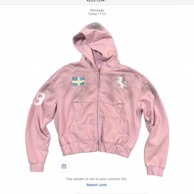 Dust Wash Pink Rider Zip Hoddie