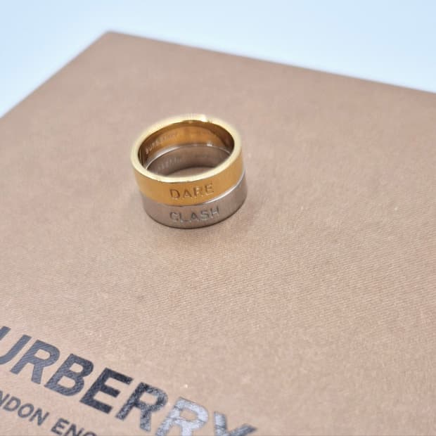 버버리 DARE & CLASH 인그레이브드 반지 K10호