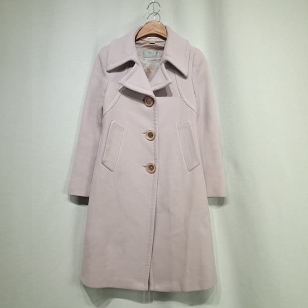 CN907W M 막스마라 페일핑크 울 앙고라 클래식 코트