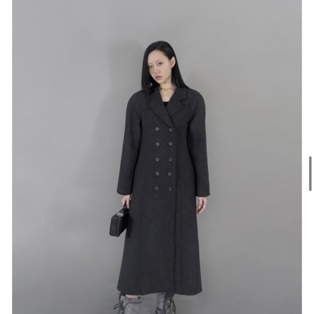 에옹쓰 라이닝 맥시 더블 코트