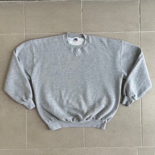 90s 빈티지 러셀 스웻셔츠 그레이 XL USA