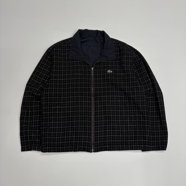 Lacoste 라코스테 빈티지 리버시블 체크 양면 블루종 자켓