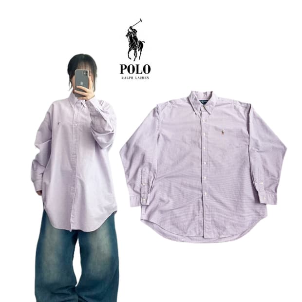 폴로 XL 포니 블레이크 체크 셔츠
