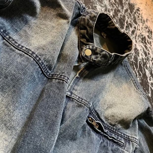 워싱 데님 자켓