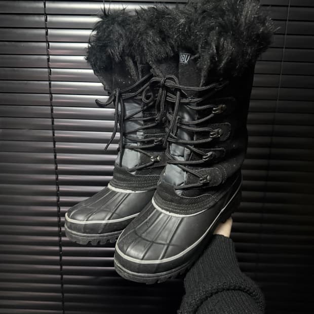 콤부 스노우 털 부츠 방한화 여성 225 벨벳 스웨이드 퀄팅 노르딕 겨울