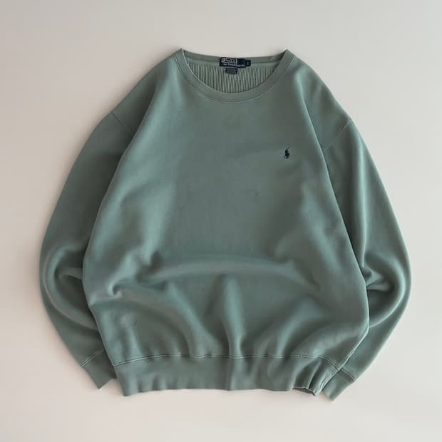 90s 폴로 랄프로렌 모스그린 맨투맨 L