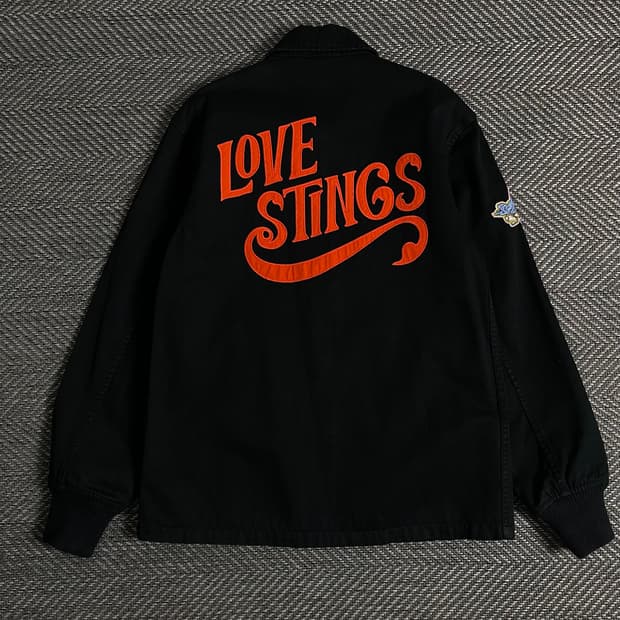 오프닝 세레모니 빅로고 블랙 박시핏 워크 자켓o 3311