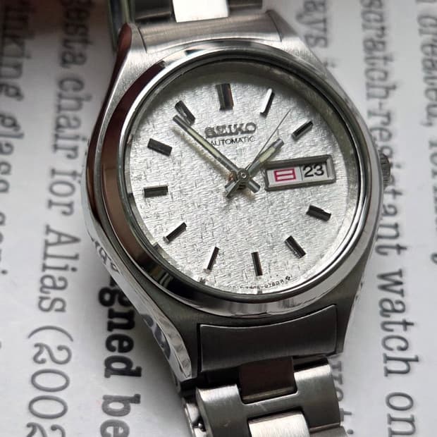 레어] 빈티지 세이코 눈송이 실버다이얼 한자 데이데이트 오토매틱 여성용 