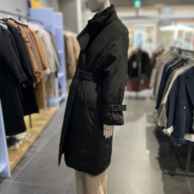 베라왕 2022 벨티드 구스다운 트렌치 롱코트 66사이즈