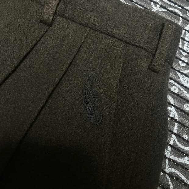 크로커다일 울 혼방 바지