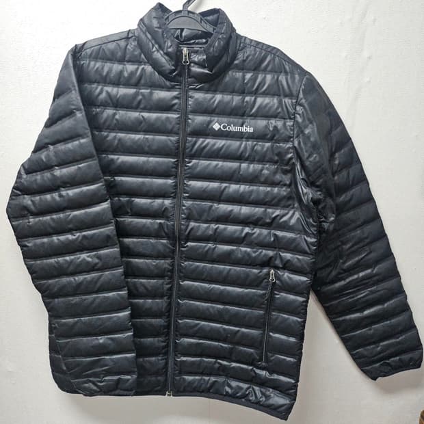 컬럼비아 블랙 경량 패딩 자켓  L