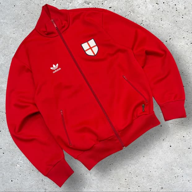[100] 05s 아디다스 잉글랜드 트랙탑 져지 집업 레드 C588