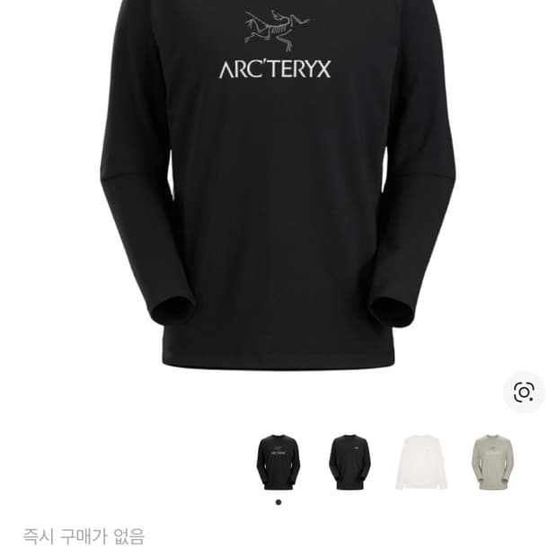 아크테릭스 캡티브 아크워드 롱슬리브 티셔츠 블랙