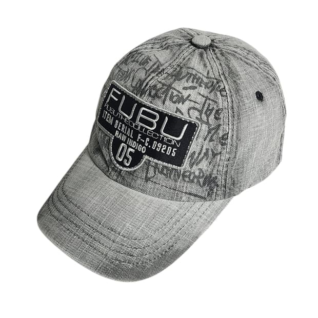 FUBU) 빈티지 푸부 그래피티 스노우 워싱 데님 캡