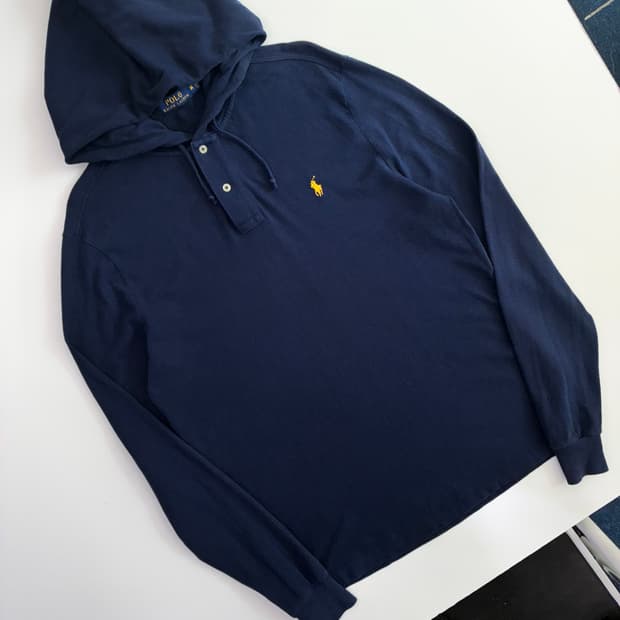 Polo 폴로 랄프로렌 신형 네이비 후디 헨리 슬리브