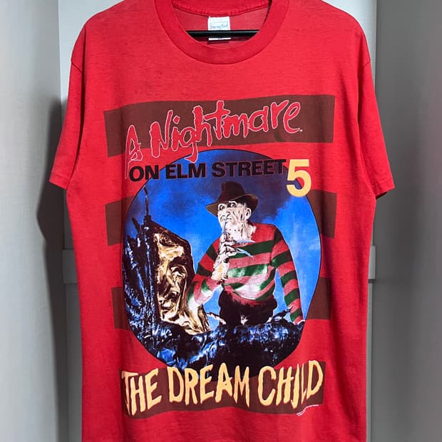 빈티지 80s 나이트메어 5 Freddy Krueger 공포 영화 티셔츠