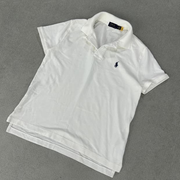 폴로 랄프로렌 화이트 반팔 카라티 m