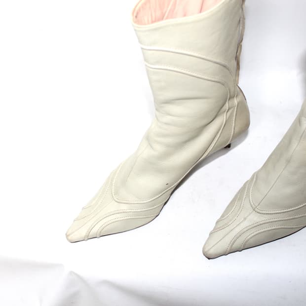 00s Archive DKNY 스틸레토 레더 부츠