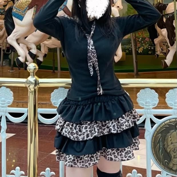 치마+상의+레그워머 세트