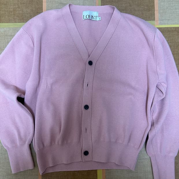 론트 가디건 핑크 XL