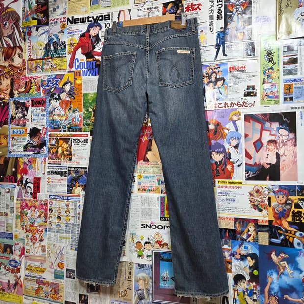 캘빈클라인 중청 워싱 스트레이트 팬츠