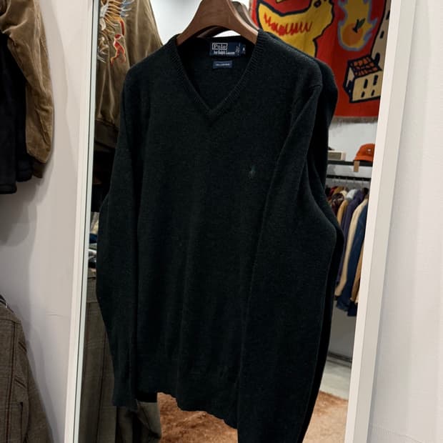 Polo ralph lauren 폴로 랄프로렌 램스울 브이넥 니트