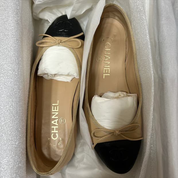 샤넬 발레리나 검베 플랫슈즈 34.5(225)