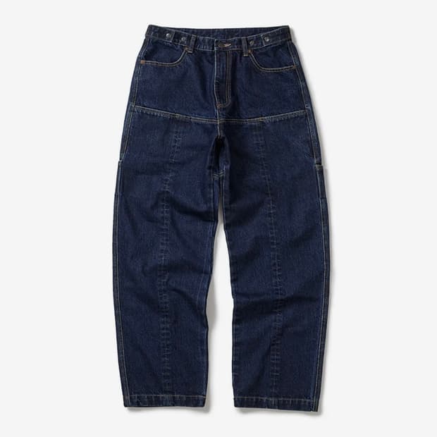 Regular tapered denim pants