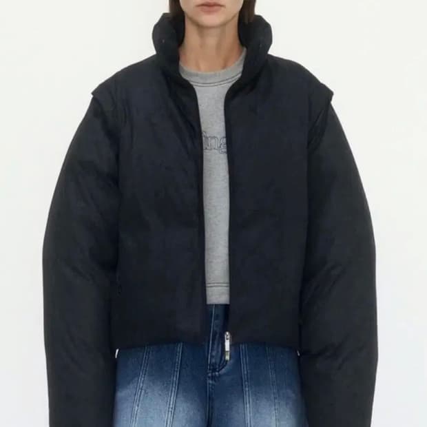 트리밍버드 투웨이 스웨이드 패딩(덕다운)