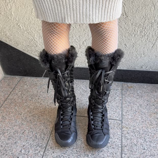 00s 나이키 니하이 퍼 부츠