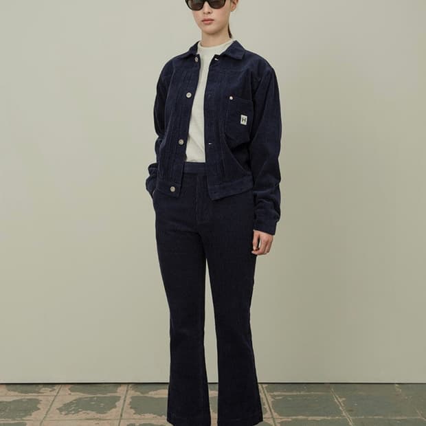 헤리티지플로스 코듀로이 자켓 블랙 m