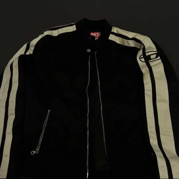 디젤 J-베크 바이커 자켓 블랙