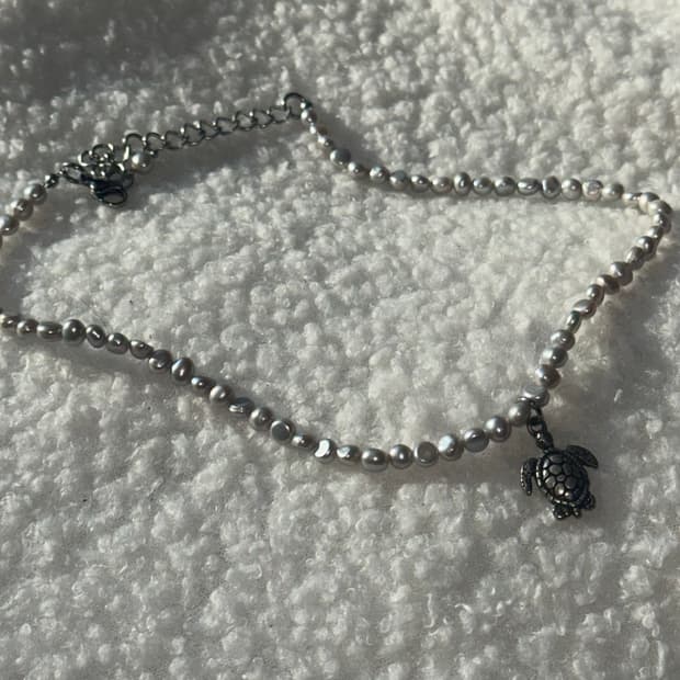 진주 거북이 펜던트 목걸이