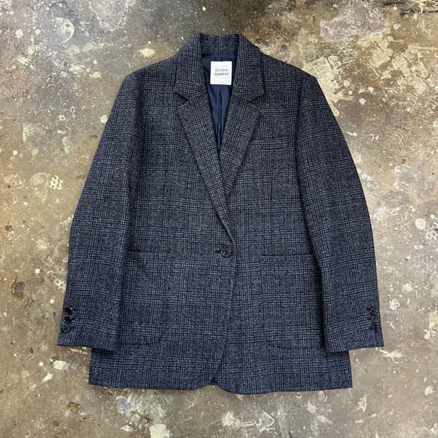 F) 스튜디오 톰보이 울 체크 자켓 자켓 마이