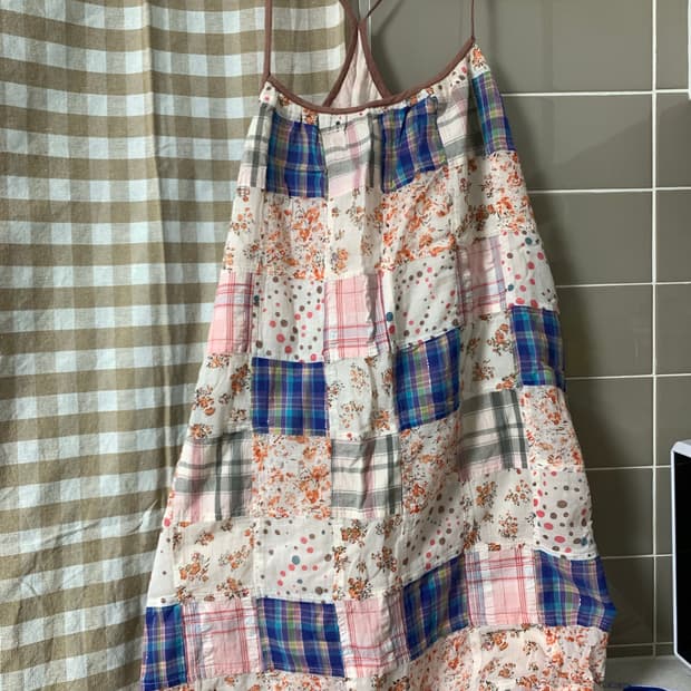 빈티지 패치워크 원피스 하구미