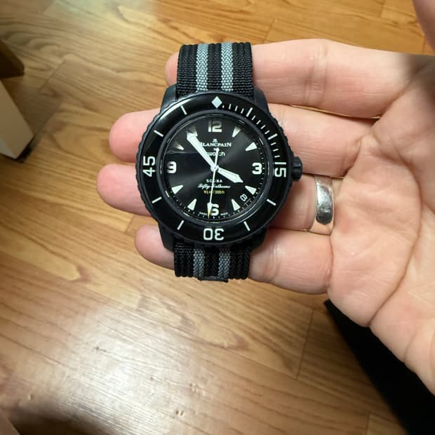 스와치 블랑팡 오션 오브 스톰(블랙)