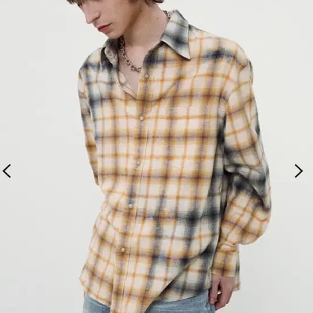 토니웩 가먼트 블리치드 체크셔츠 M(48)