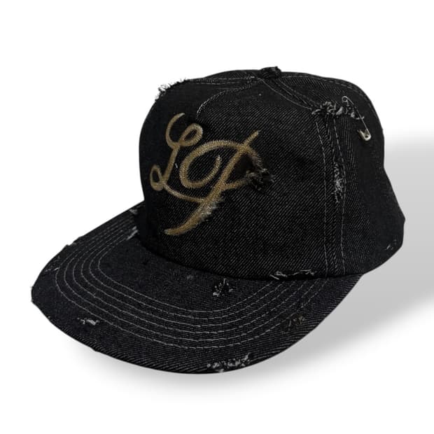 빈티지 디스트로이드 데님 캡