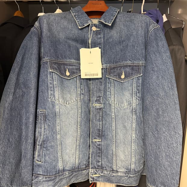 포터리 데님 트러커 미드블루 4사이즈