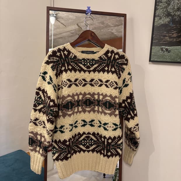 폴로 컨트리 노르딕패턴 니트 스웨터