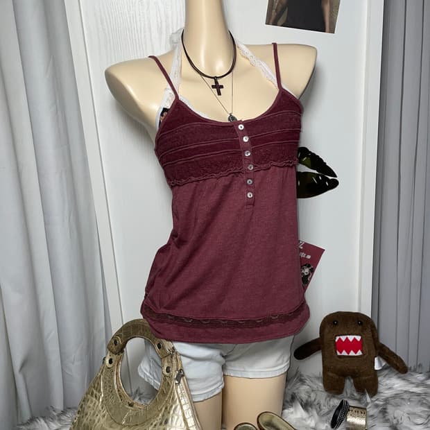 Abercrombie 핀터무드 슬리브리스 탑
