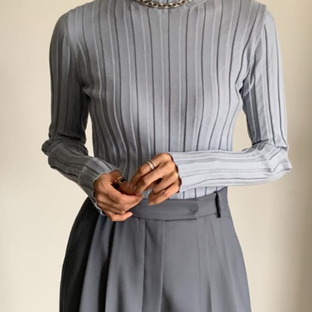 R2W 니트 - 스카이블루