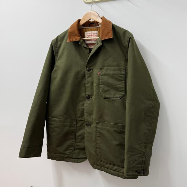 리바이스 왁스드 코튼 올리브 워크 자켓 (M)