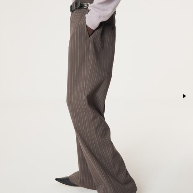 렉토 빈티지 스트라이프 플레어 팬츠 L