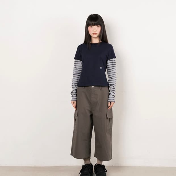 웹하우스 레이어드 롱슬리브 네이비